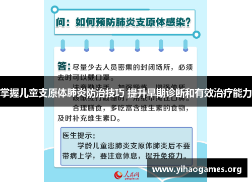 掌握儿童支原体肺炎防治技巧 提升早期诊断和有效治疗能力